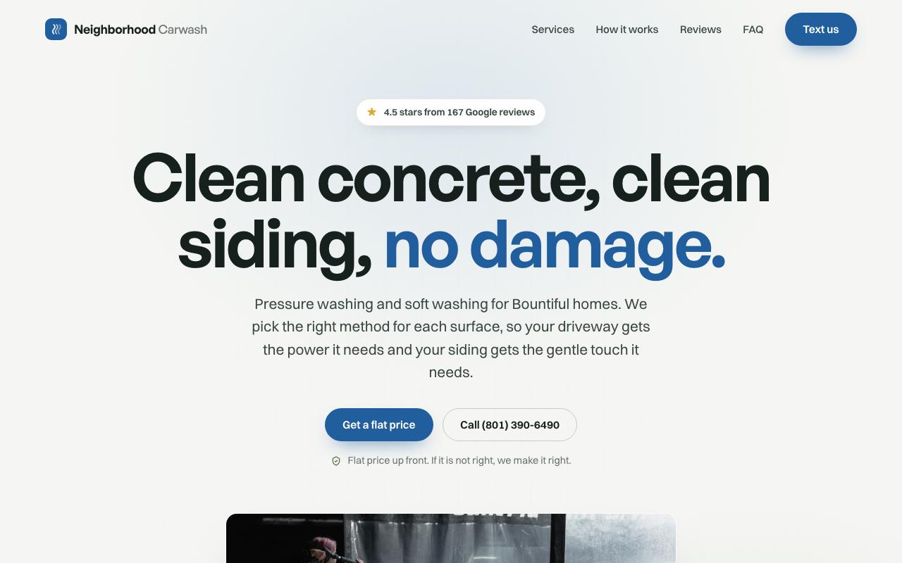 Neighborhood Carwash website design
